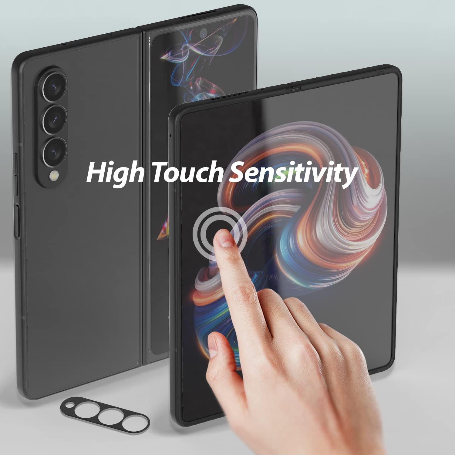DOME GLASS Whitestone Premium Film Screen Protector for Galaxy Z Fold 4 2022, HD Clear TPU Film with Camera Protector - Image 6