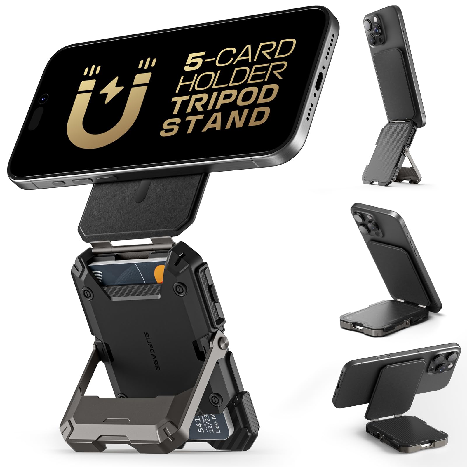 SUPCASE Bundle for iPhone 17 Pro Max UBGrip Case (Black) & Magnetic Wallet - Image 5