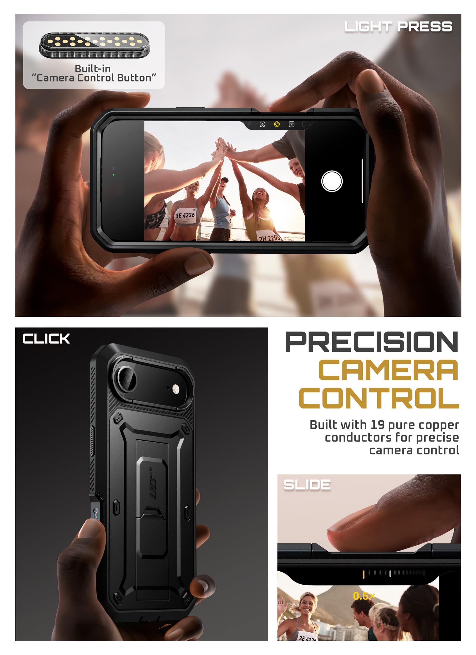 SUPCASE Bundle for iPhone Air UBPro Case (Black) & AirPods Pro 3 UBPro Case - Image 4
