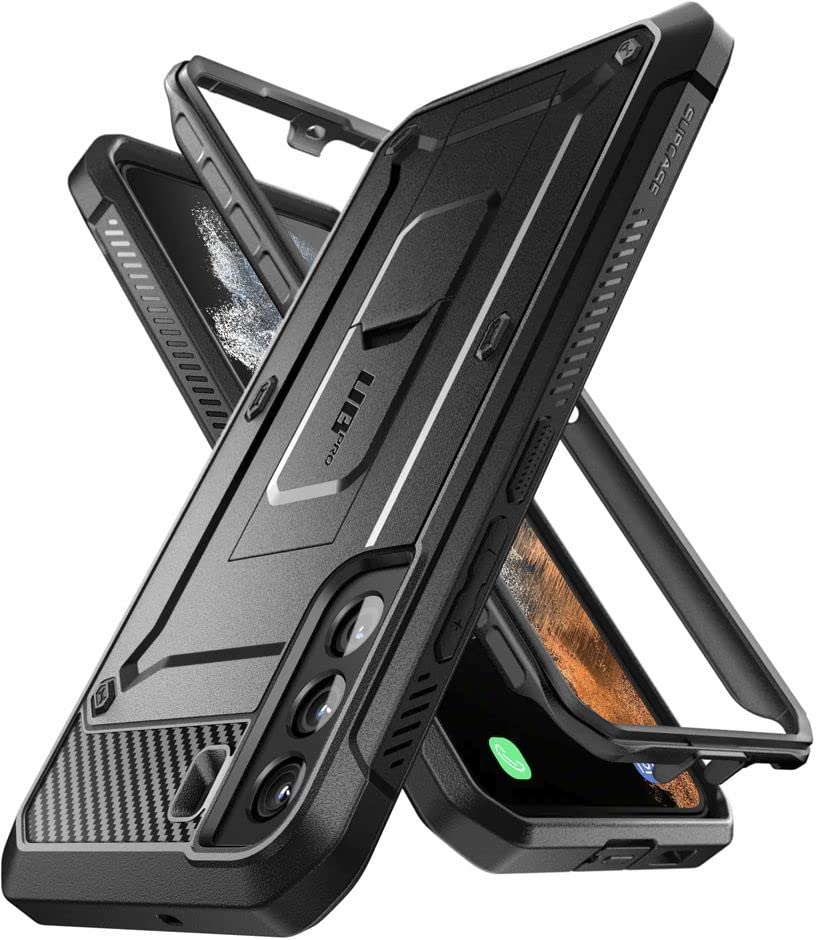 SUPCASE for Galaxy S22 Plus Case with Stand (Unicorn Beetle Pro), [Built-in Belt-Clip] Heavy Duty Full-Body Dual Layer Rugged Kickstand Shockproof Protective Phone Case for Samsung S22 Plus, Black - Image 4