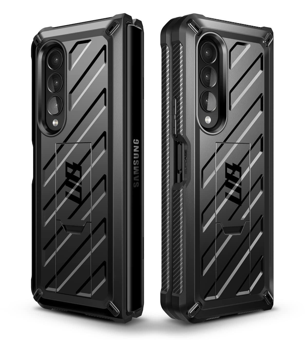 SUPCASE for Galaxy Z Fold 4 Case with Stand & Belt-Clip (Unicorn Beetle), [Built-in Screen Protector] [Military-Grade Drop Protection] Heavy Duty Protective Phone Case for Samsung Fold 4, Black - Image 9