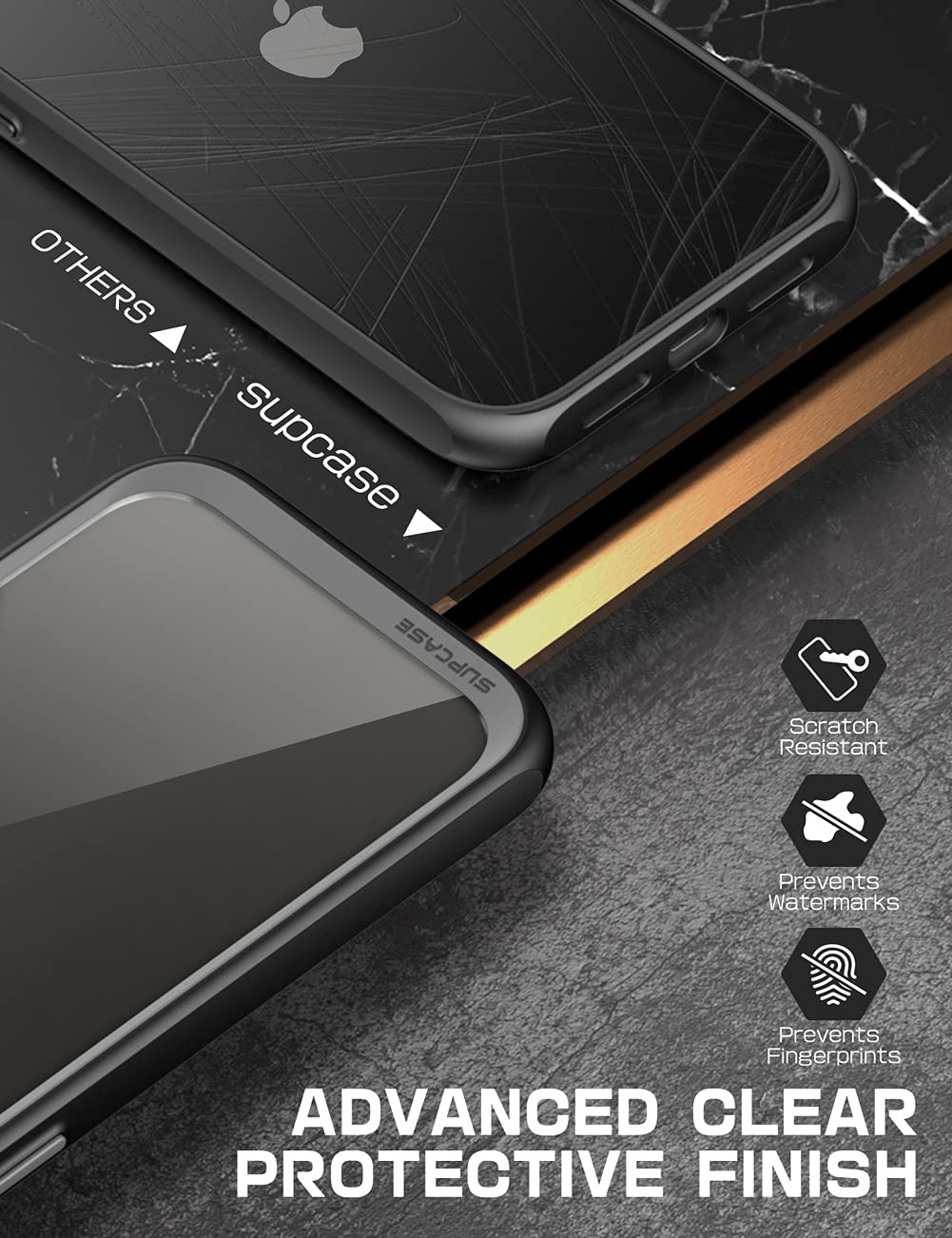 SUPCASE for iPhone 13 Pro Case (Unicorn Beetle Style), [Anti-Scratch] Premium Hybrid Protective Clear Back Phone Case for iPhone 13 Pro 6.1 Inch 2021, Black - Image 6