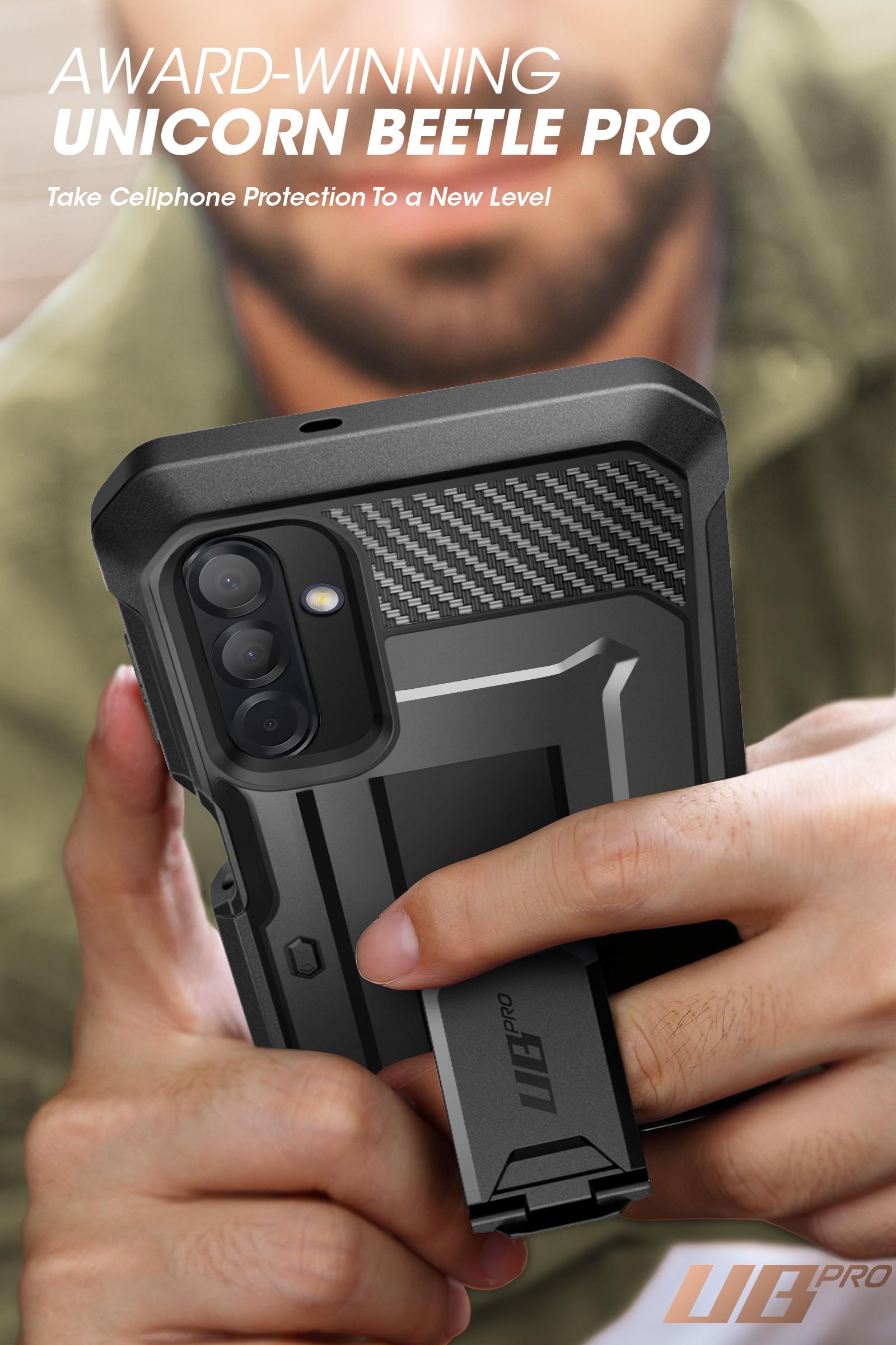SUPCASE for Samsung Galaxy A26 5G Case with Kickstand (Unicorn Beetle Pro), [Built-in Screen Protector & Belt-Clip] [Military-Grade Drop Protection] Full-Body Rugged Phone Case for Galaxy A26, Black - Image 7