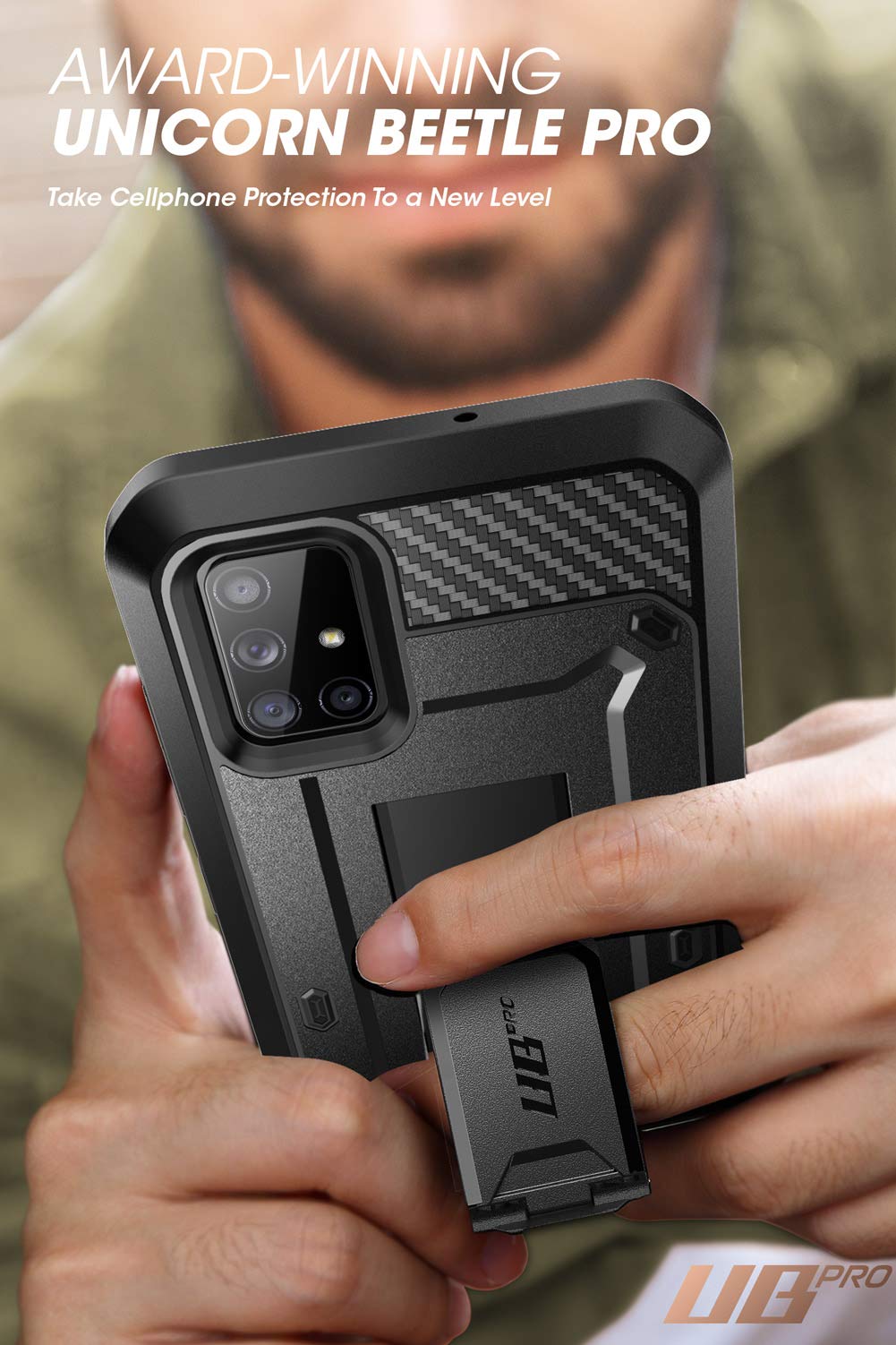 SUPCASE for Samsung Galaxy A71 5G Case [Not for A71 5G UW Verizon], [Built-in Screen Protector & Stand & Belt Clip] Full-Body Heavy Duty Rugged Protective Phone Case for Samsung A71 6.7", Black - Image 7