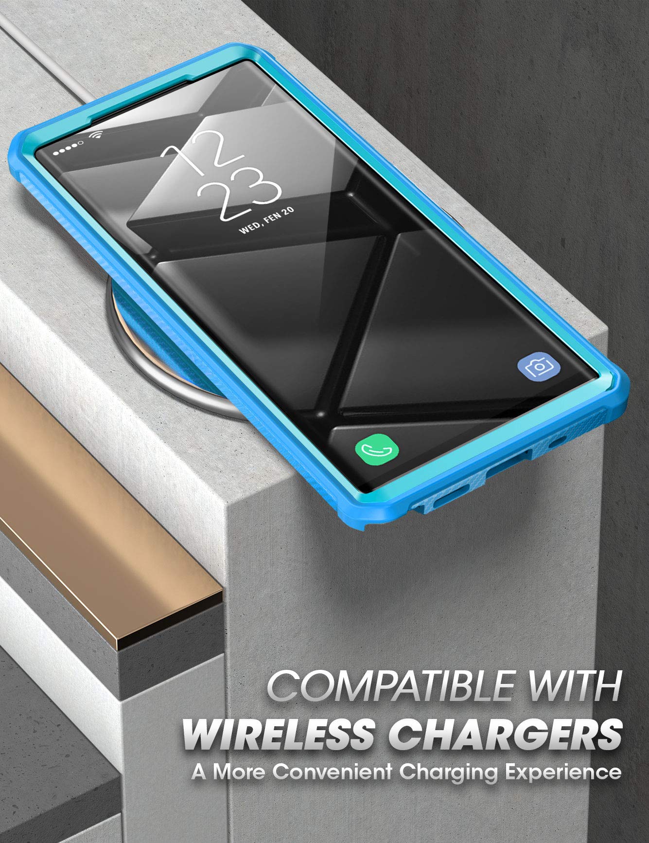 SUPCASE Unicorn Beetle EXO Pro Series Case for Galaxy Note 20 (2020 release), Premium Hybrid Protective Clear Bumper Case Without Built-in Screen Protector (Blue) - Image 5