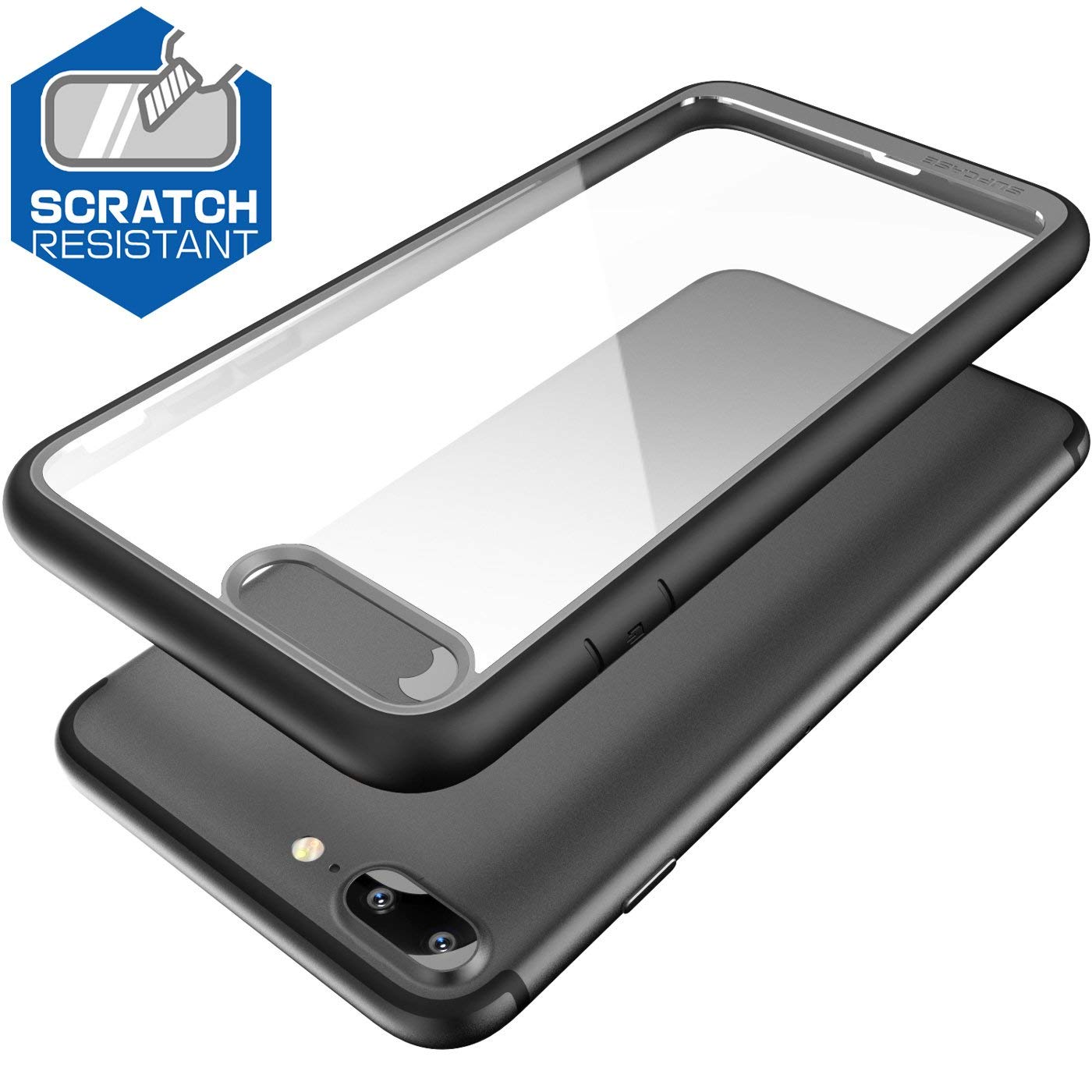 SUPCASE Unicorn Beetle Style Case Designed for iPhone 7 Plus, iPhone 8 Plus Case, Premium Hybrid Protective Clear Case for Apple iPhone 7 Plus 2016 / iPhone 8 Plus 2017 (Black) - Image 3