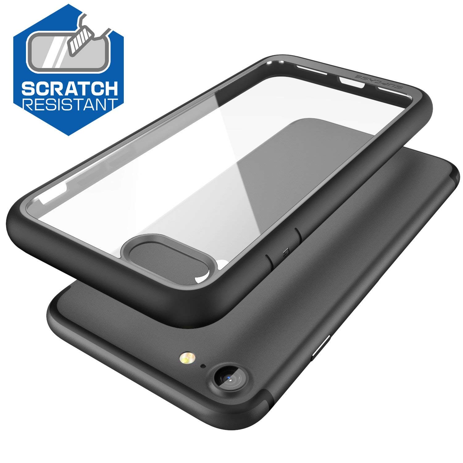 SUPCASE Unicorn Beetle Style Case for iPhone SE 3 (2022), iPhone SE 2020, iPhone 7, iPhone 8, Premium Hybrid Protective Clear Case (Black) - Image 3